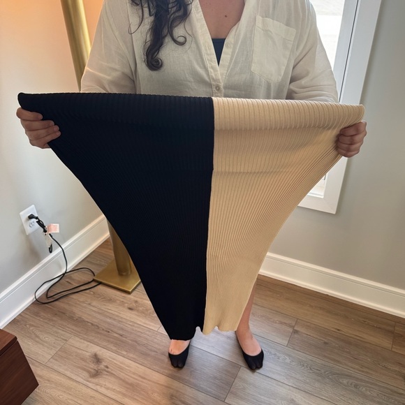 STAUD Black and Cream Dress - Picture 5 of 5